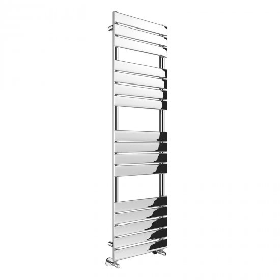 1600x500mm Chrome Flat Panel Ladder Towel Radiator - zum Schließen ins Bild klicken