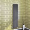 1800x376mm Vertical Anthracite Double Flat Panel Radiator