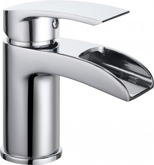 Modern Designer Waterfall Basin Mixer Bathroom Sink Taps - zum Schließen ins Bild klicken