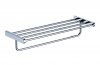 Stainless Steel Double Layer Towel Shelf with Chrome Finish