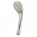 Three Functions Round Shower Head Chrome Handset Easy to Set Up
